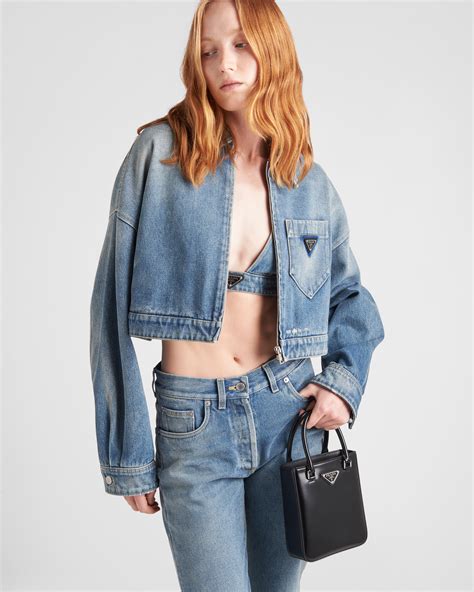 prada jeans jacket|prada jean jacket cropped.